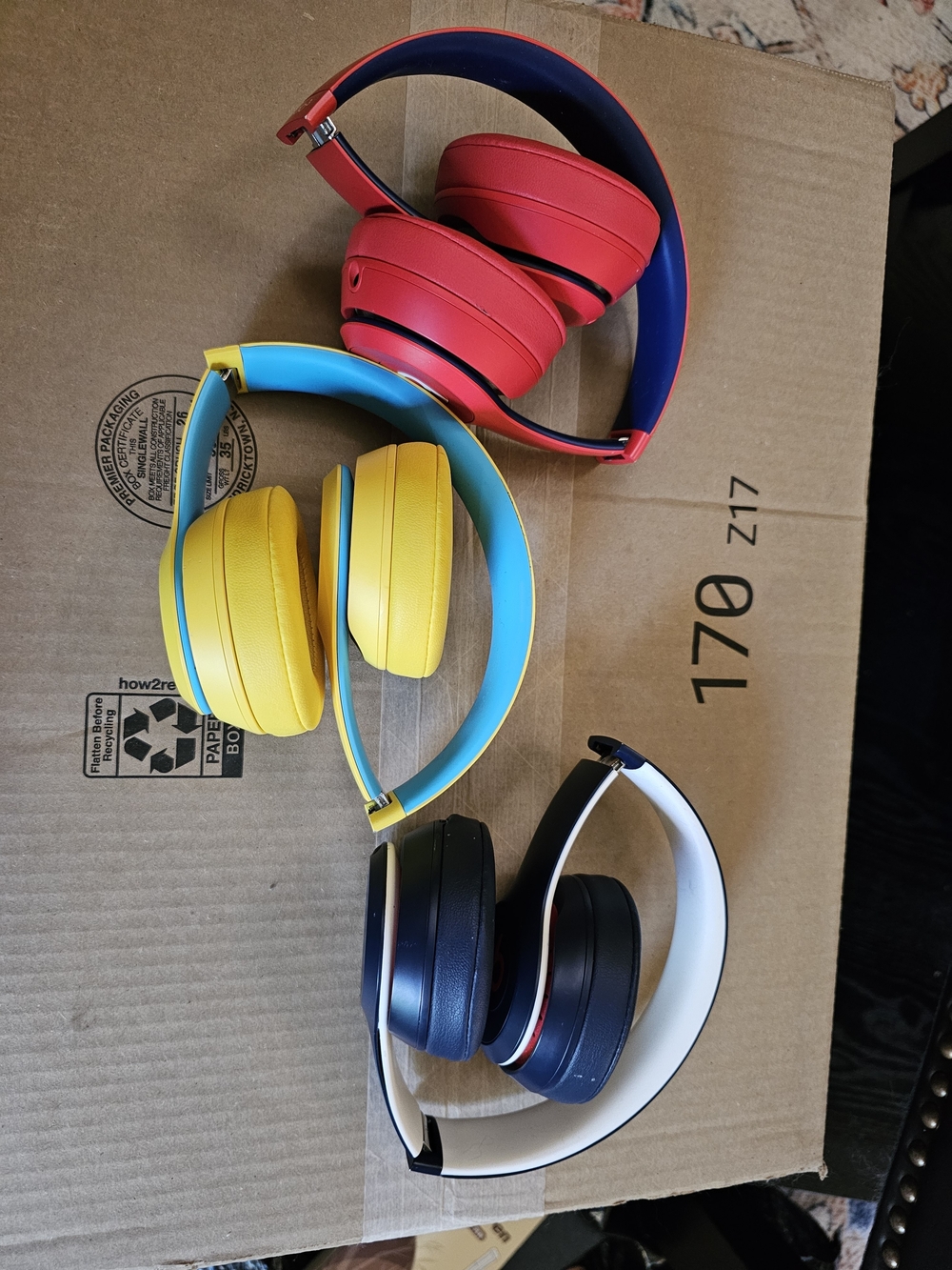 Beats by Dre Over-Ear Headphones — Red, Yellow & Navy ( $75 Each!)
